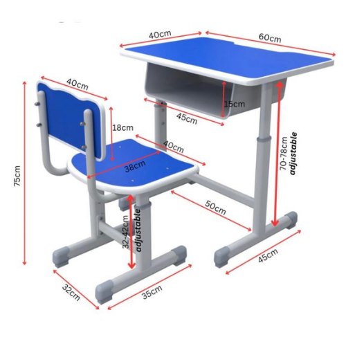 Meja Kursi Sekolah Viva T-A (MDF)